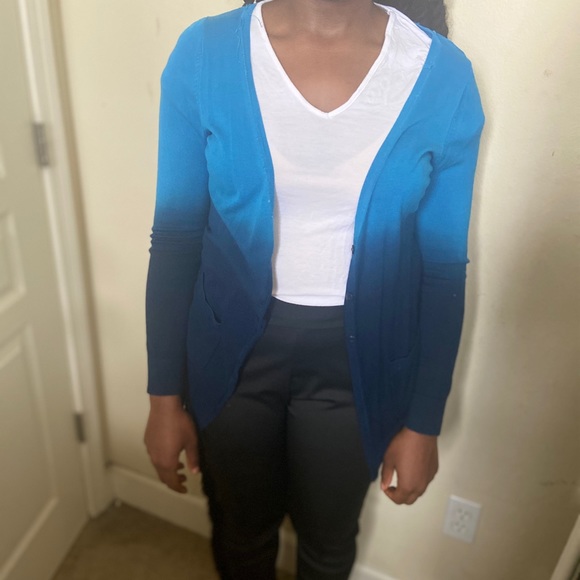 Ombre blue forever 21 cardigan - Picture 5 of 5